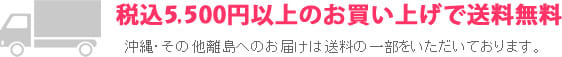 税込5,500円以上のお買い上げで送料無料