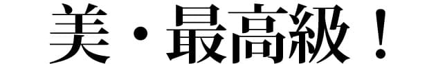 美・最高級!