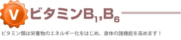 ビタミンB1,B6